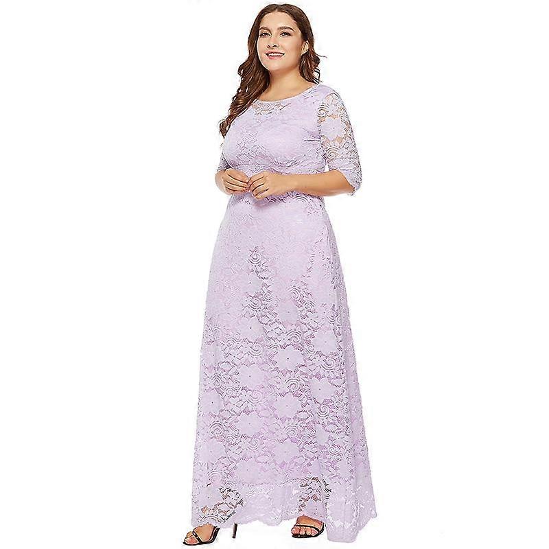 Women's Plus Size Maxi Cocktail Party Wedding Evening Formal Lace Long Dresses