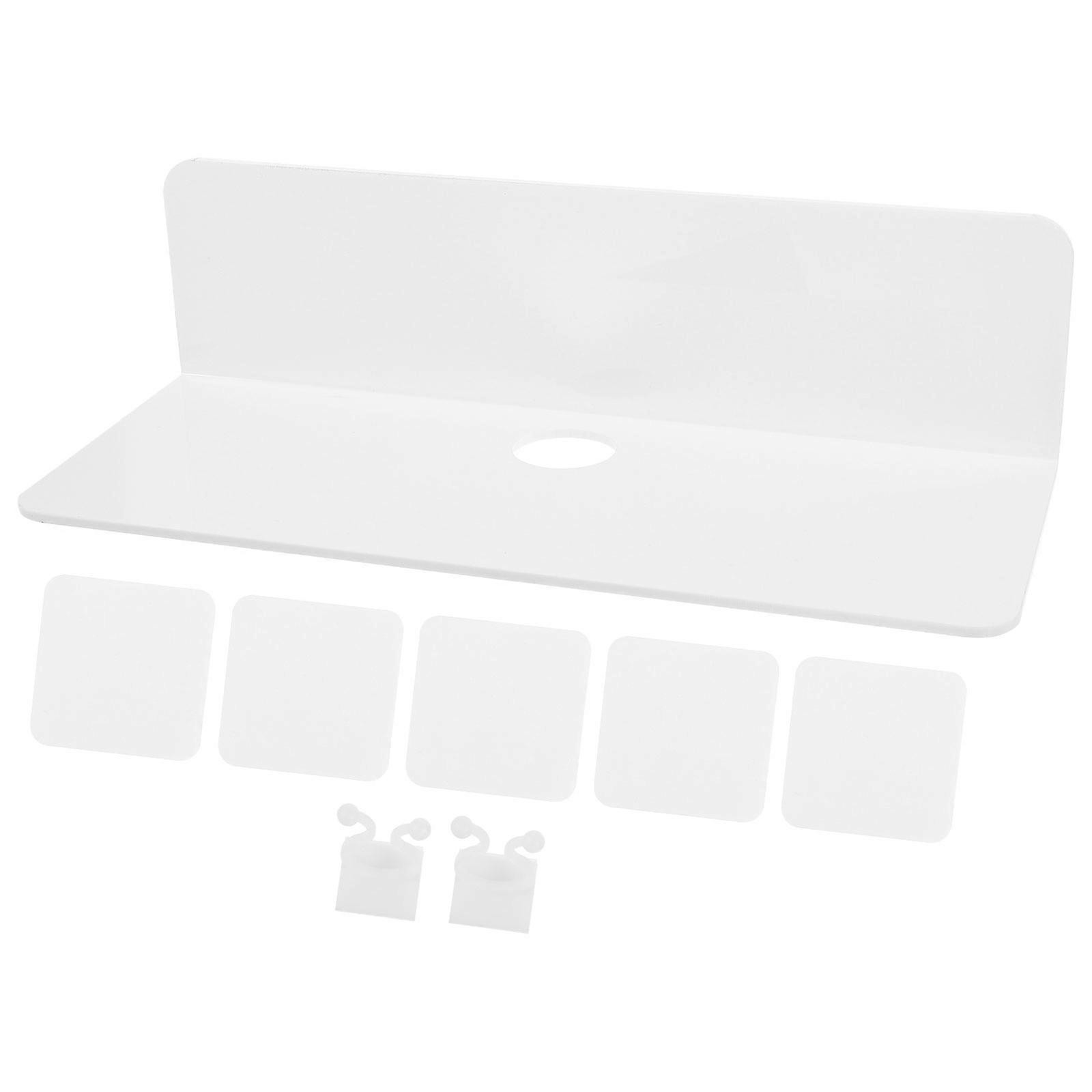 Acrylic Floating Shelf Wall Mounted Display Rack for Home Organization – Space Saving Storage Solution for Kitchen, Bathroom, Living Room, and Bedroom