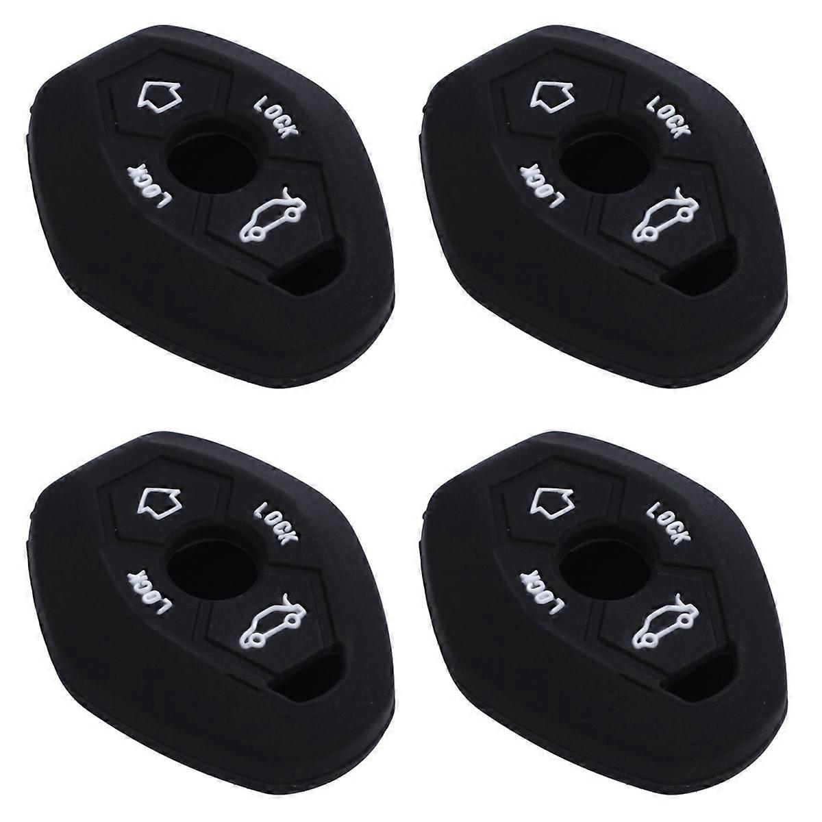 3 Button Remote Key Fob Silicone Case Cover For E46 E39 Black