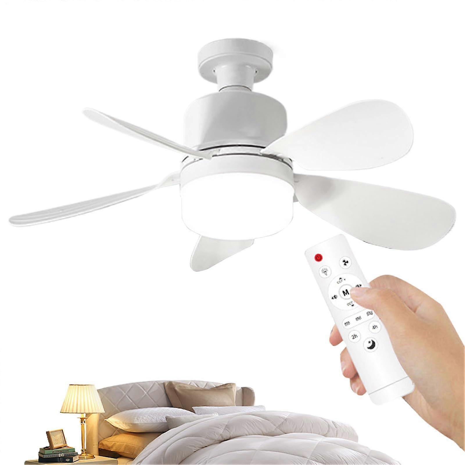 Bedroom Ceiling Fan, Quiet Fan with Integrated Lighting, Smart Lighting for Home