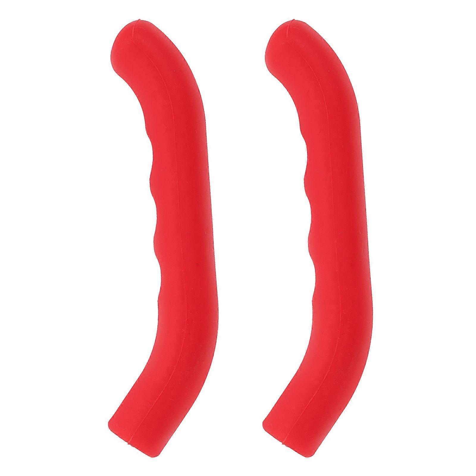 Brake Handle Protector Silicone Brake Lever Cover Increase Usage Time Cyclists 8X2X2CM Red 2Pcs