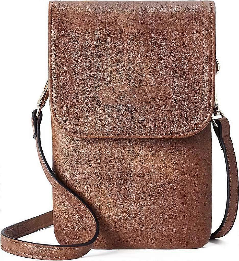 Faux Leather Small Crossbody Bag Women Designer Phone Bag Wallet Adjustable Shoulder Strap