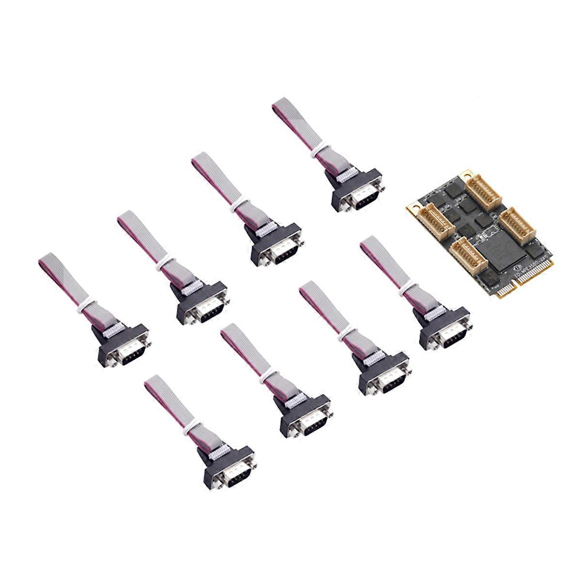 Mini PCIE Express 8 Serial Ports Controller Card Mini PCIe DB9 RS232 Adapter Mini PCI-E COM Card 15