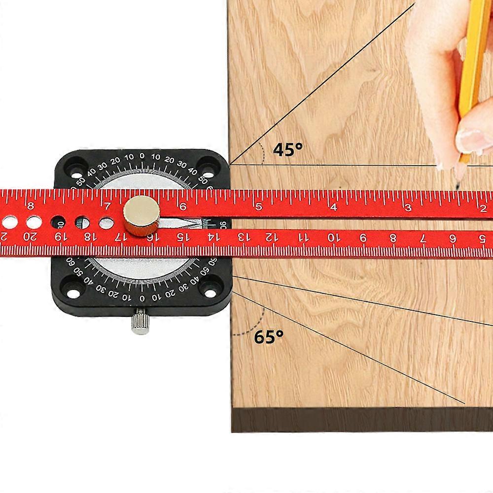 Woodworking Compass Scriber Parallel/Vertical Scribing Tool Aluminum Alloy Circle Drawing Ruler Marking Gauge for Carpenter