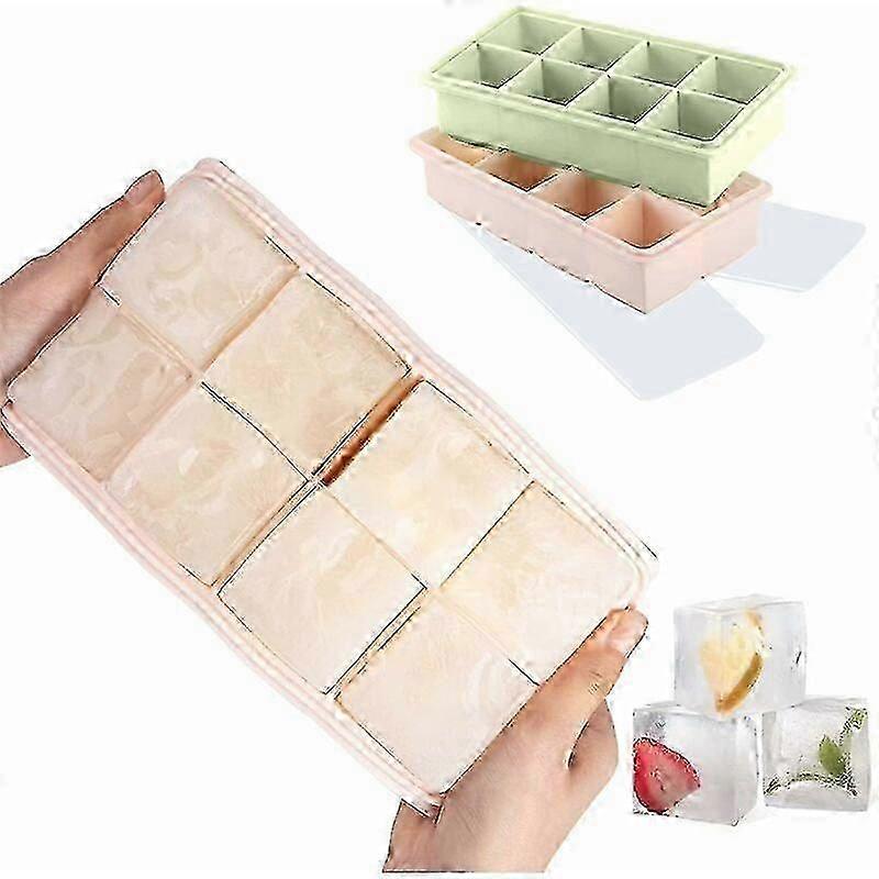 Large Silicone Ice Cube Tray, Cocktail Ice Molds BPA Free, Whiskey Ice Cube Maker, Slow Melting Ice Trays for Various Liquids
