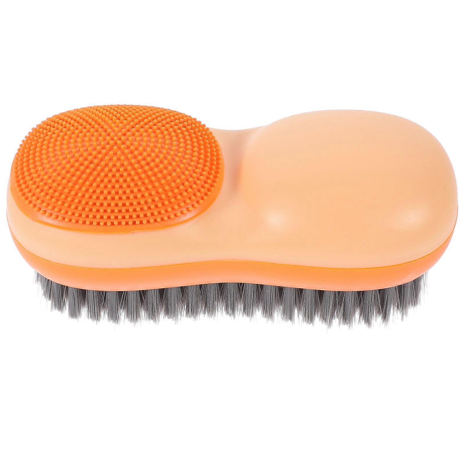 Clothes Cleaning Brush Plastic Soft Bristle Laundry Brush for Home Use Rectangular Shape Stain Removal 1Pcs
