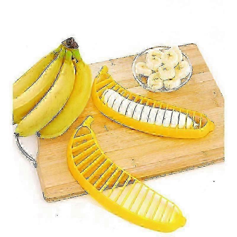 2-delige creatieve plastic banaan slicer slicer fruit groente tool