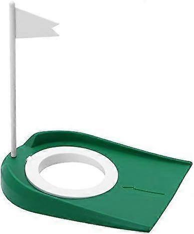 Putting Cup - Plastic Adjustable Hole White Flag Practice Golf Putting Cup