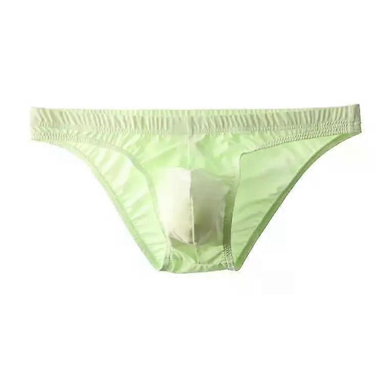 Men's Sexy Underwear Ice Silk Elastic Quick Dry Mankini Cool Feel Comfy Breathable Briefs Gay Low-rise U Convex Pouch Underpants
