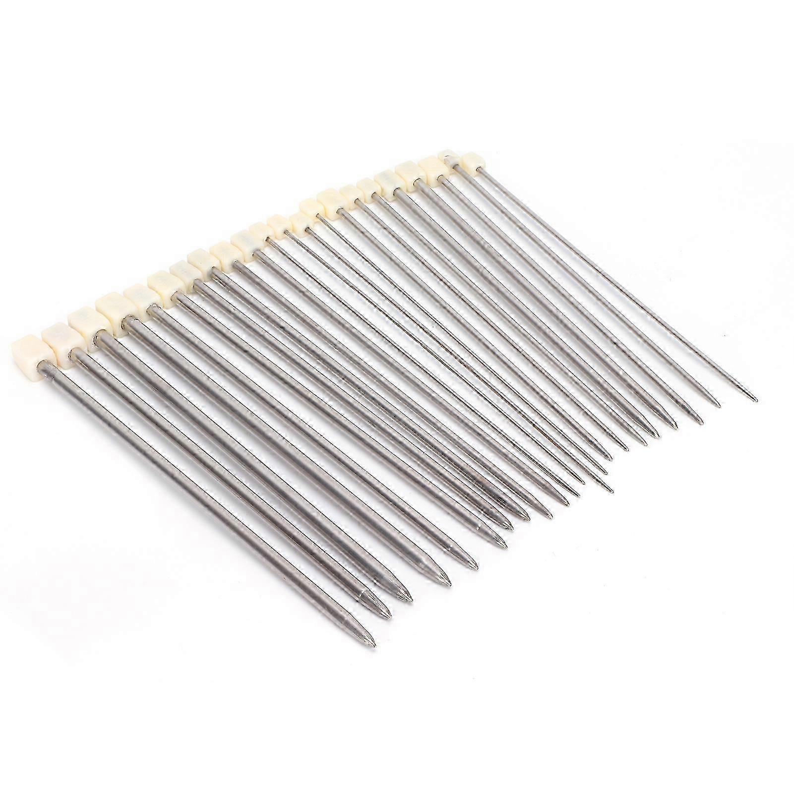 22Pcs Stainless Steel Straight Single Pointed Knitting Needles for Wool Weaving Tools (25cm)