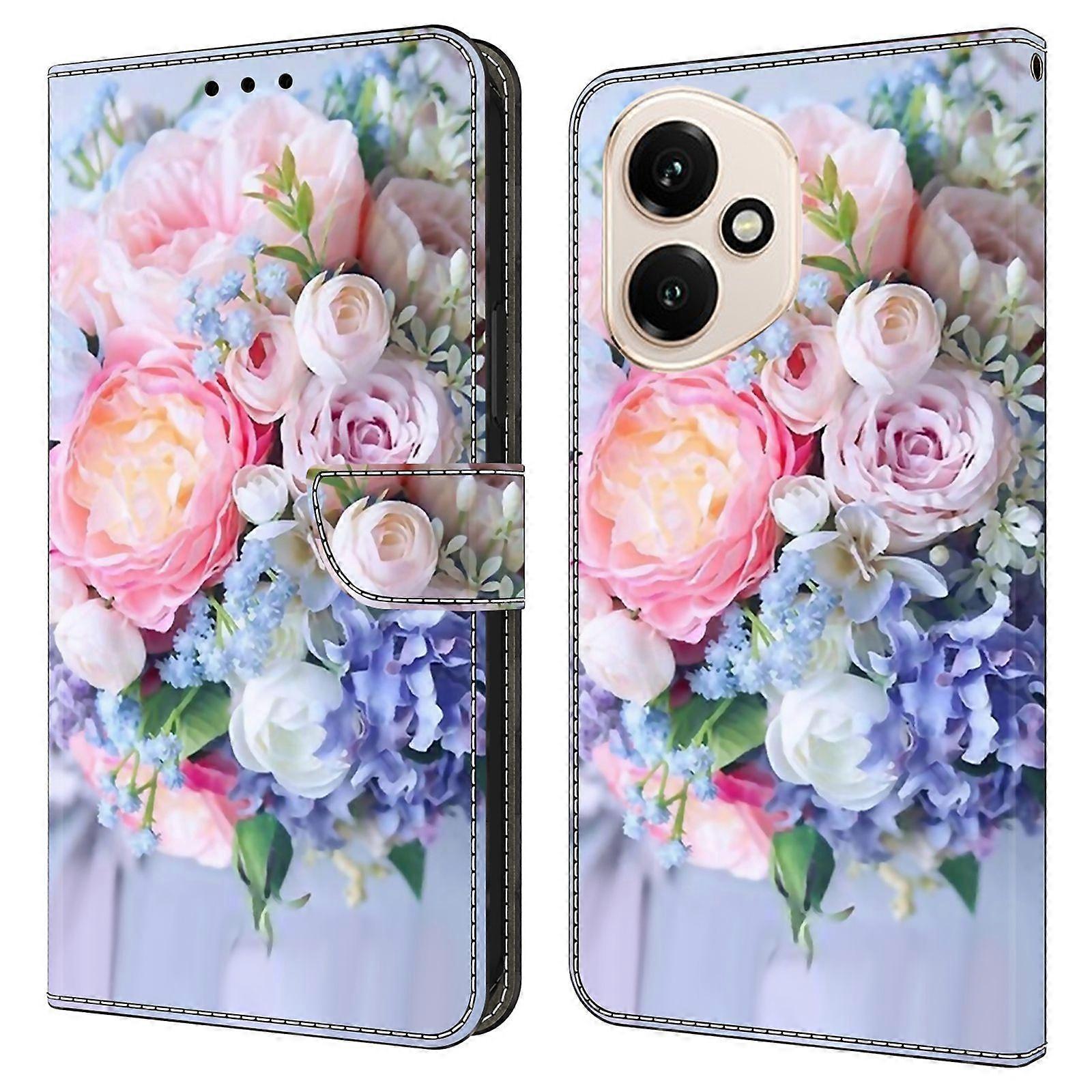 For Honor 400 5G (Global) Case Magnetic Clasp 3D Pattern Leather Wallet Phone Cover