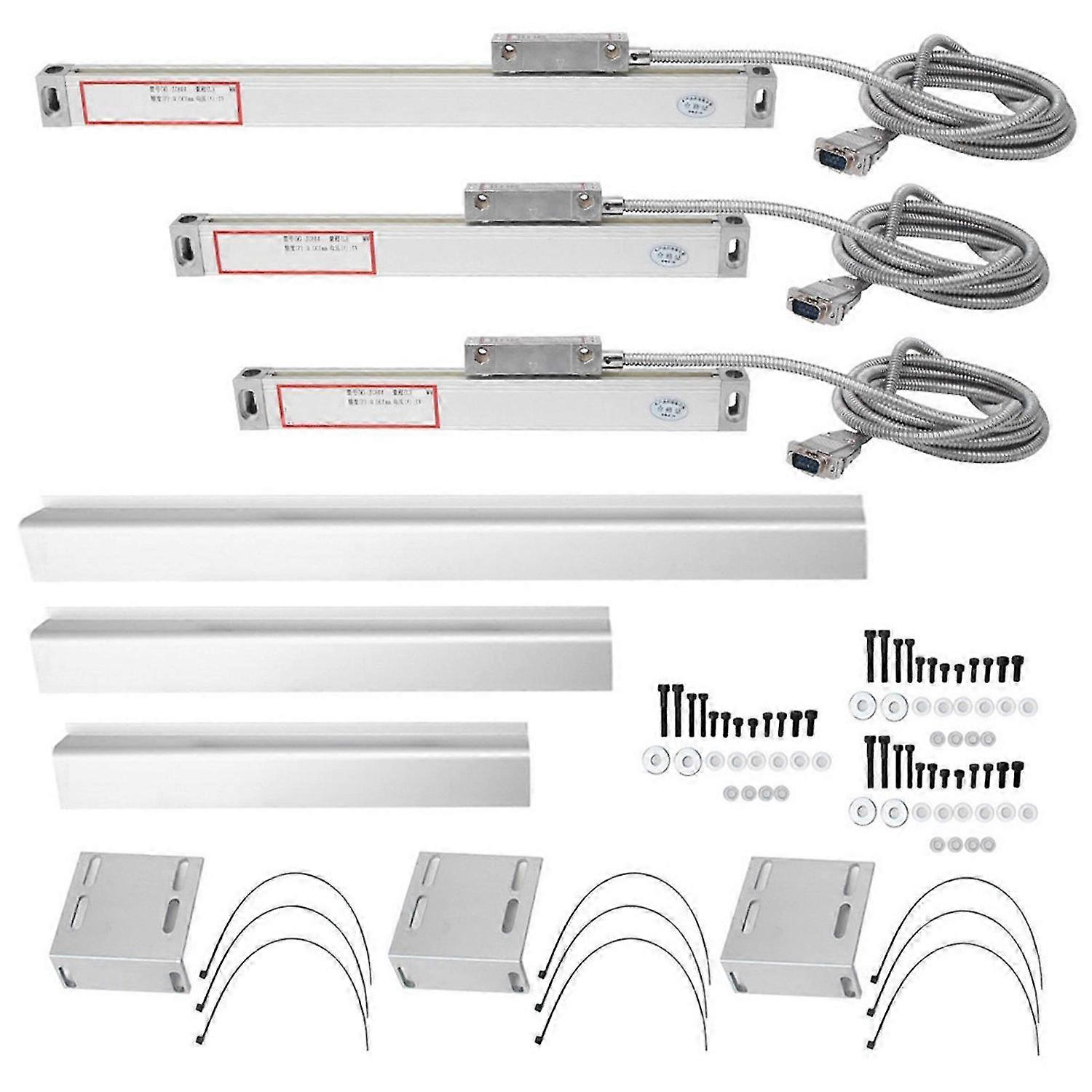 3pcs Linear Scale 5um Precision Digital Readout Encoder for JC800 DRO(200mm400mm500mm )