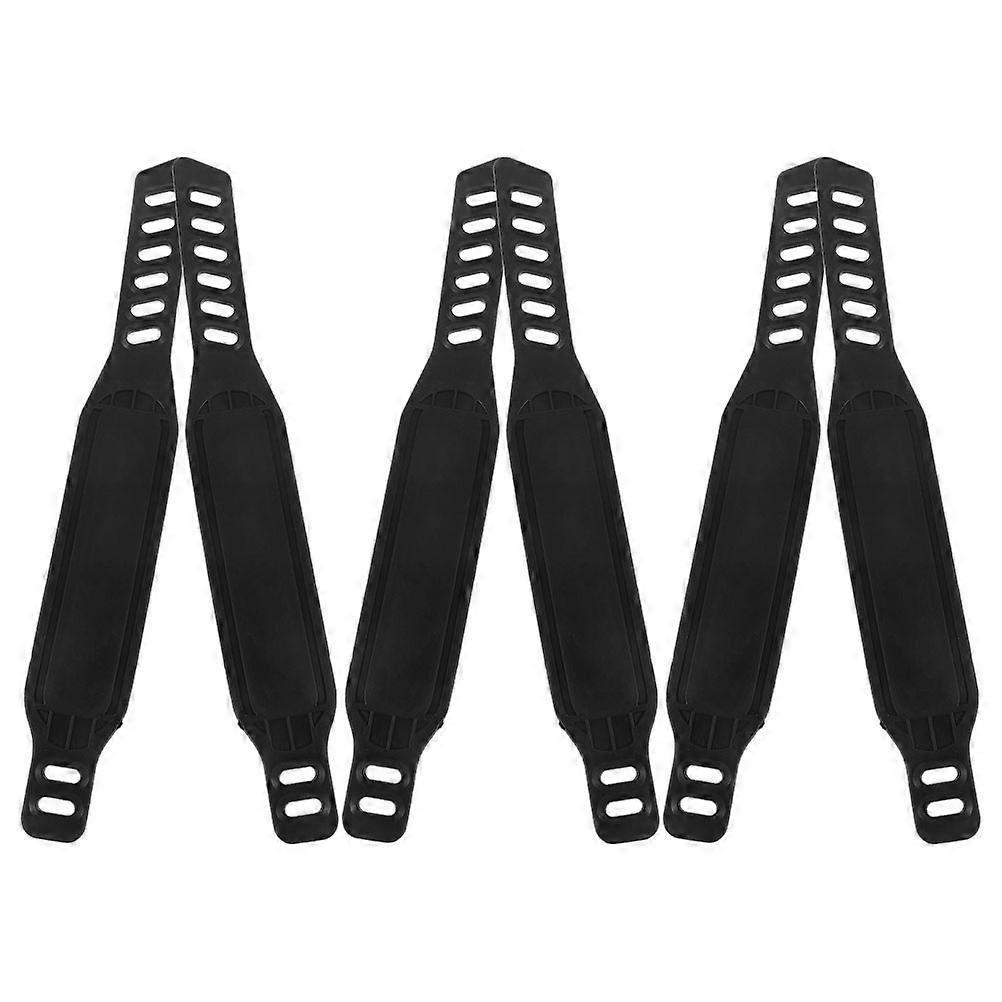 Egzersiz Bisikleti için 3 Çift Spor Salonu Bisiklet Pedalı Kayışları Ayarlanabilir Ayaklık Kayışları