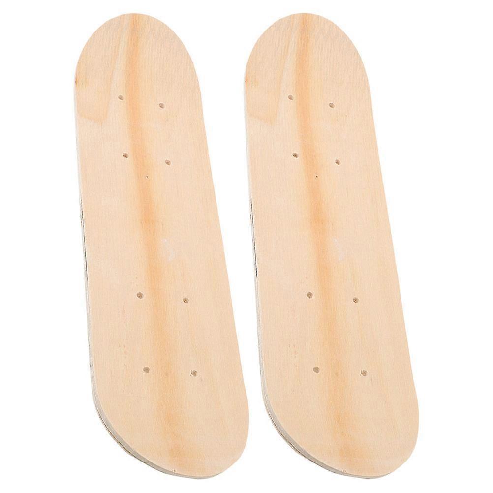 Blank Skateboard Deck Bulk Diy Children Rectangular Beige 23.6 Inches 2Pcs