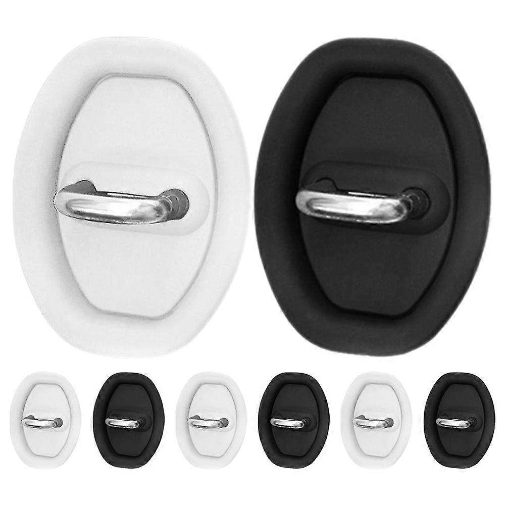 Silicone Car Door Lock Covers 8pcs Decorative Protective Caps for Noise Reduction, Vibration Dampening, Elegant Design Universal Car Accessories