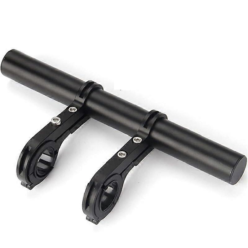 Bike Handlebar Extender 8 Inch Aluminum Alloy Double Mount Clamp Extender Fits 7/8' to 1.3' Diameter Handlebar (Black)
