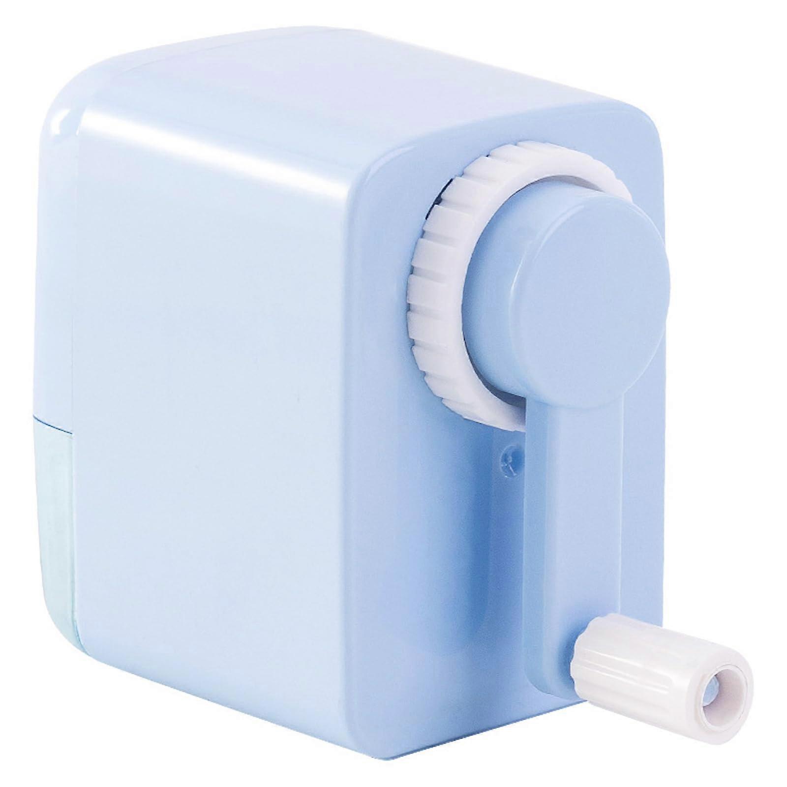 Automatic Pencil Sharpener With Hand Crank Entry And Exit Mechanism For School Office Home Blue