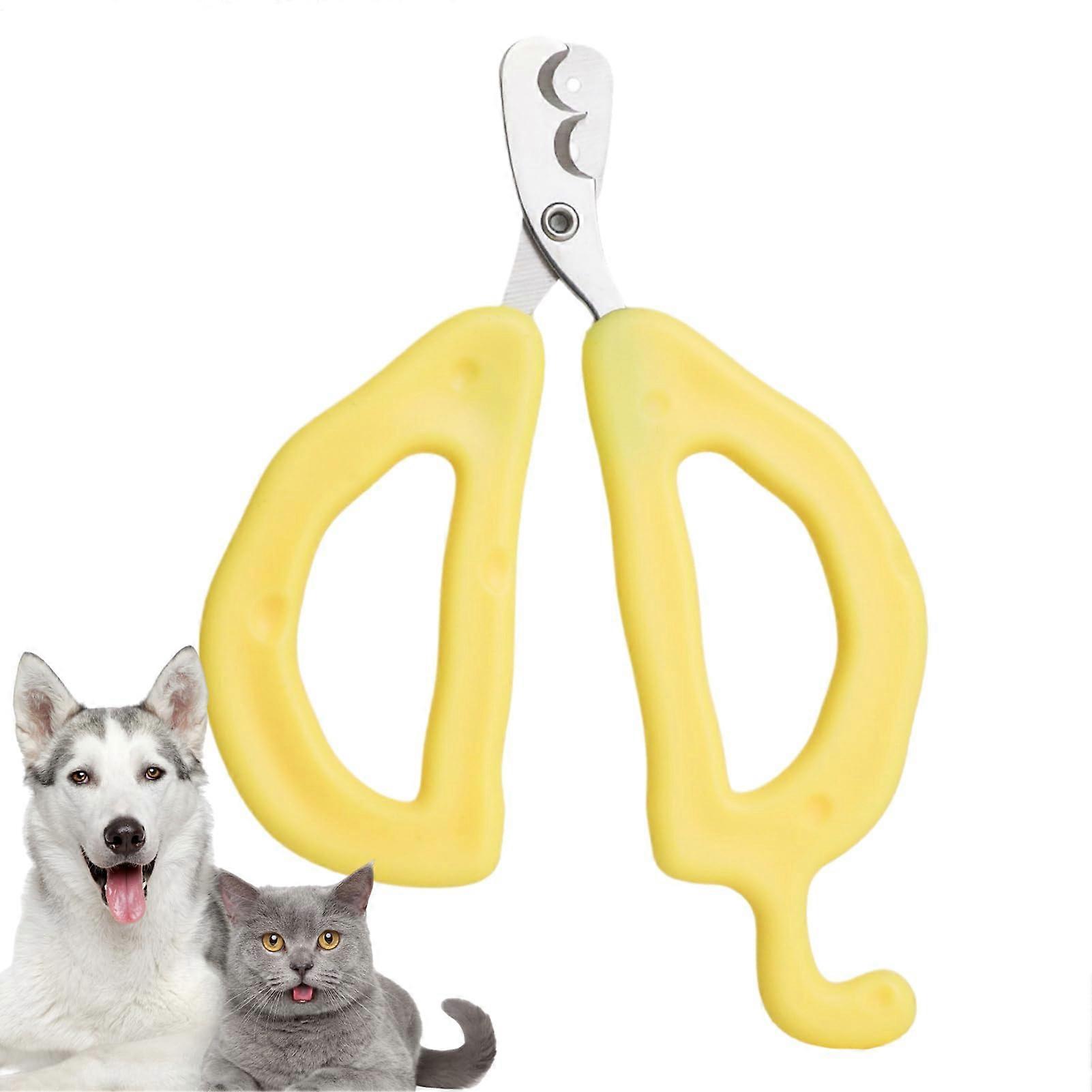 Cat Claw Scissors Pet Nail Trimmer Double Hole Design for Small Animals and Puppies with Non-Slip Handle and Ergonomic Grip