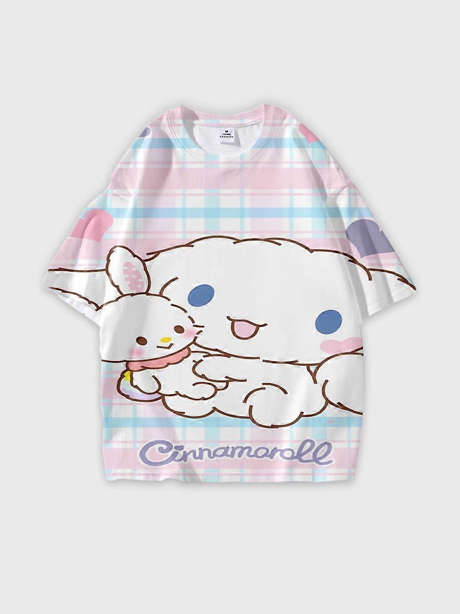 T-shirt round neck Pattern loose short sleeve JW1053