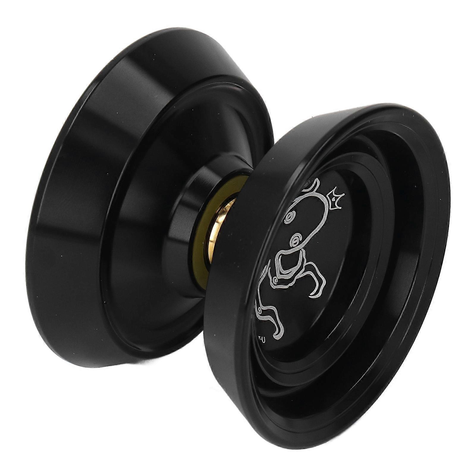 Yoyo Ball Alloy Profesjonell Ikke-Reagerende Yoyo Leketøy Med Erstatningsstrenger For Gutter Blank Svart