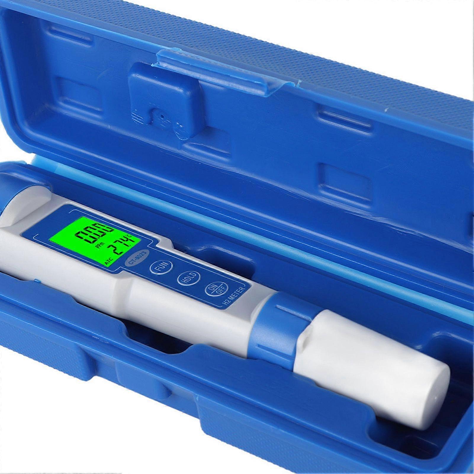 Digital Hydrogen Meter Backlight LED Display Data Hold Function Pen Type H2 Meter Water Quality Tester with ATC
