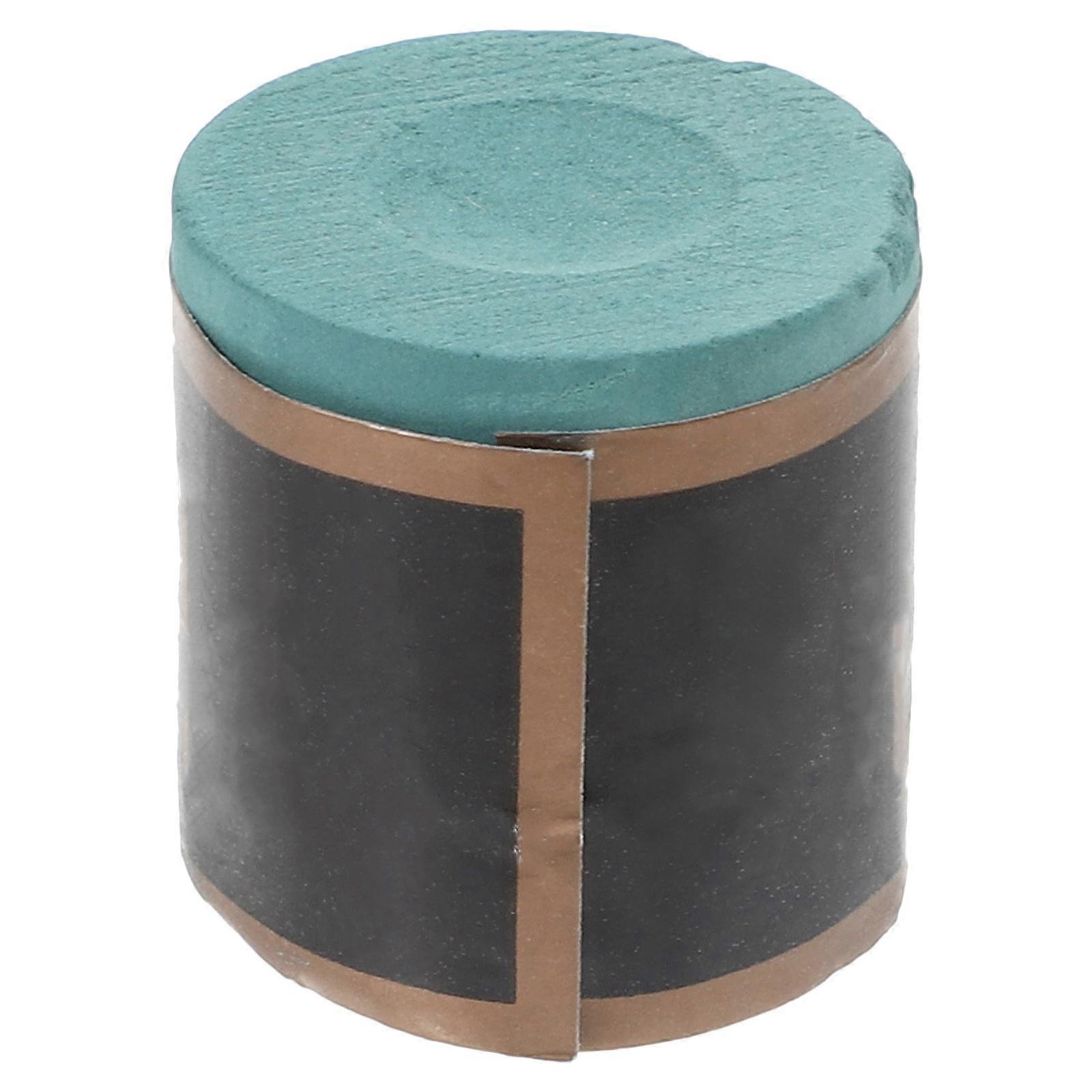 Green Billiards Chalk Set for Pool Cue Use with Powder and Anti Skid Design 1 Block