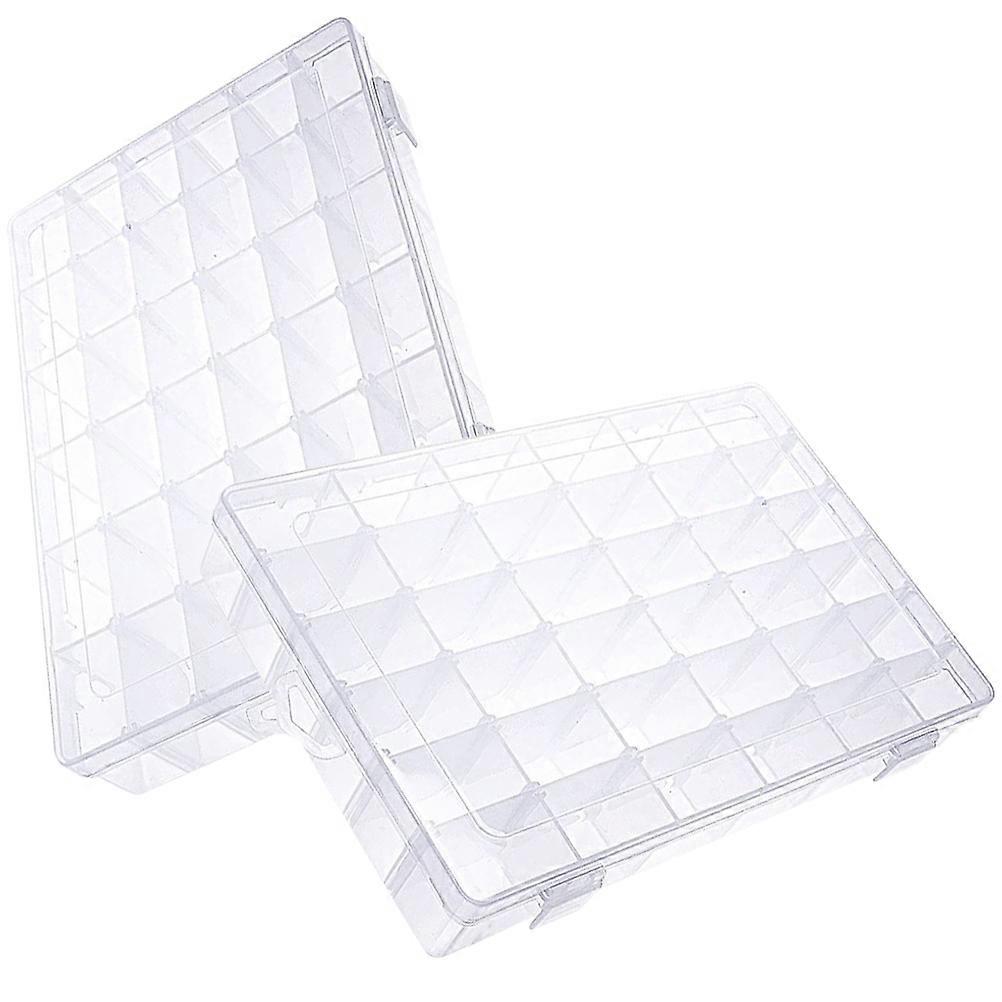 Grid Organizer Boxes Organizer Storage Detachable Grids Non-Slip Handle For Workshop Beaded Jewelry 10.8X6.9X1.8in 2Pcs