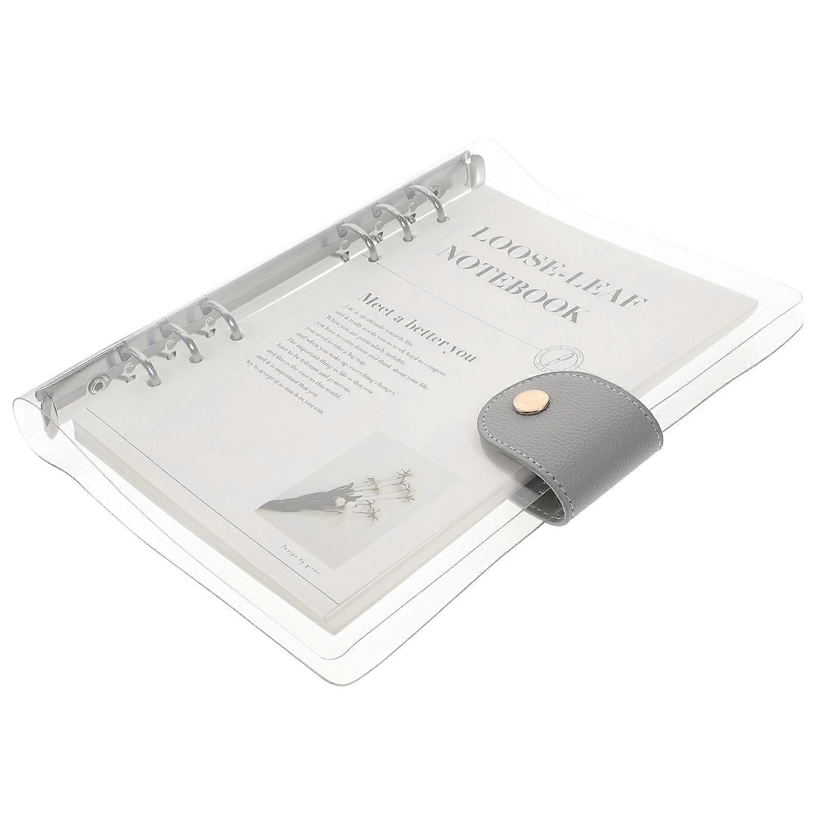 Feuille mobile cahier reliure détachable journal pour utilisation au bureau argent 23.5X19CM conception simple 1Pack