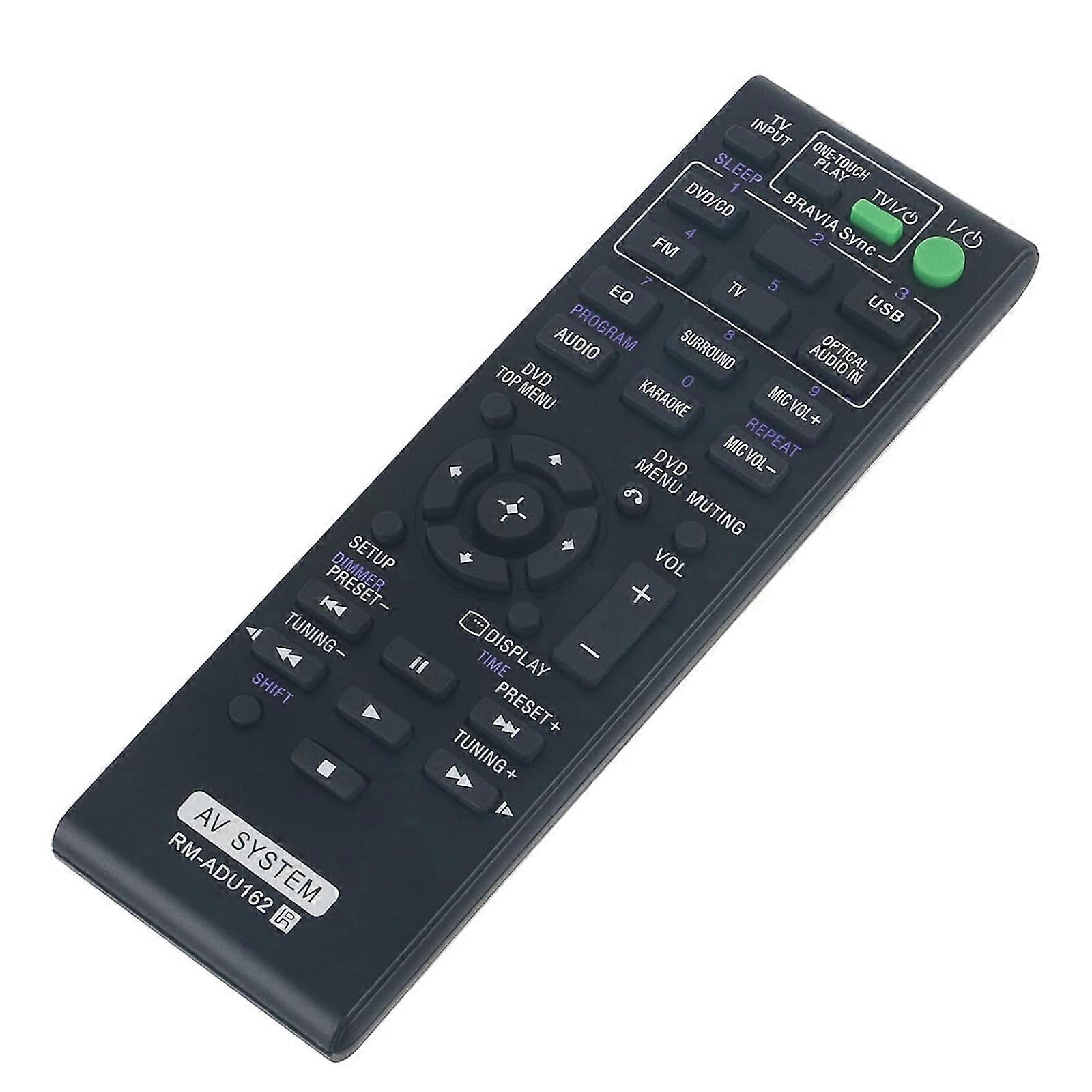 Replacement RM-ADU162 Remote Control for SSTS123 SSCT123 SST124 WW-TS124 DAV-TZ140 HBD-DZ170 Home Theater System Multicolor