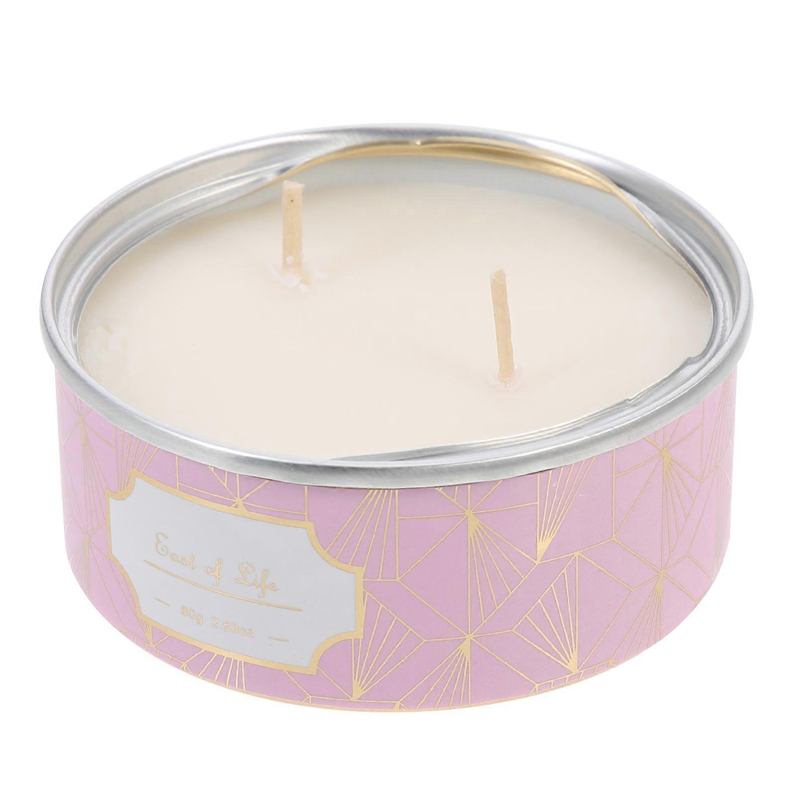 Soy Scented Candles Decorative Aroma Candle Indoor Decor Round Pink 7.5X7.5cm Relaxation 1Set