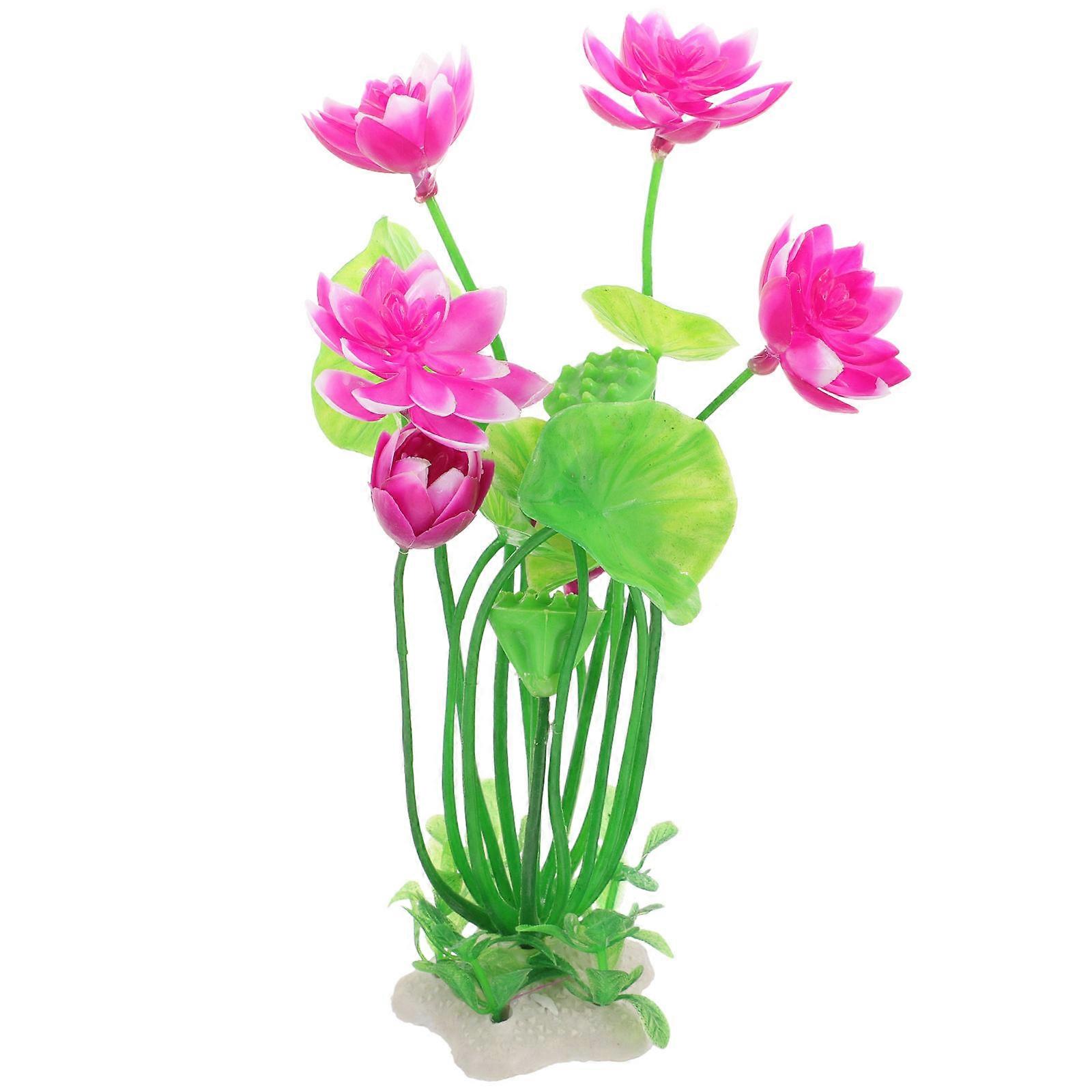 Artificial Lotus Flower for Aquarium Decor Plastic Fish Tank Plants Assorted Color