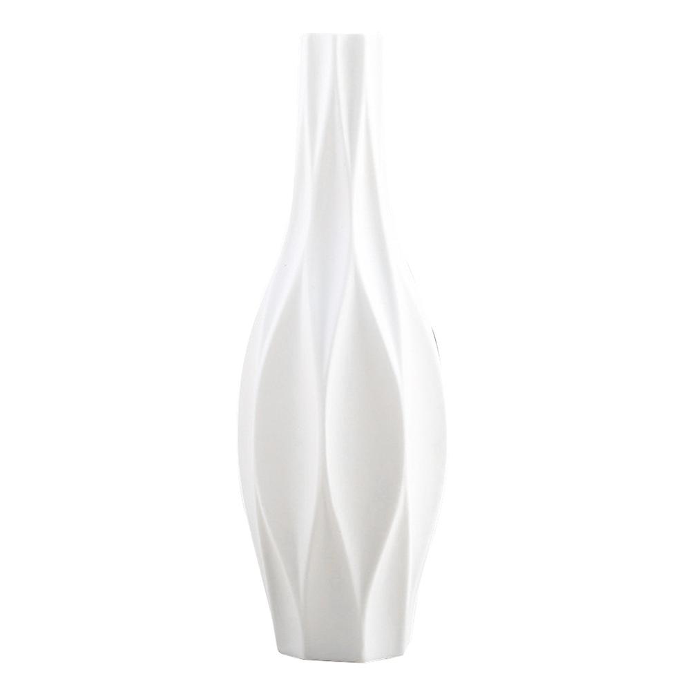 White Flower Container Creative Vase European Style Home Decoration Dried Flowers Storage 1Pcs