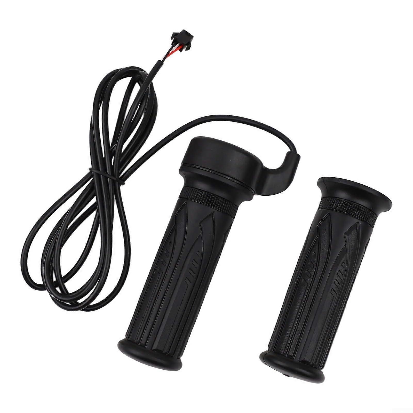 Throttle grip for electric bicycles, 36V, 48V, compatible with most scooter handlebar types.