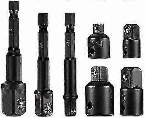 3-Piece Hex Shank Drill Bit Adapter Set with Socket Extension for Ratchet Wrenches