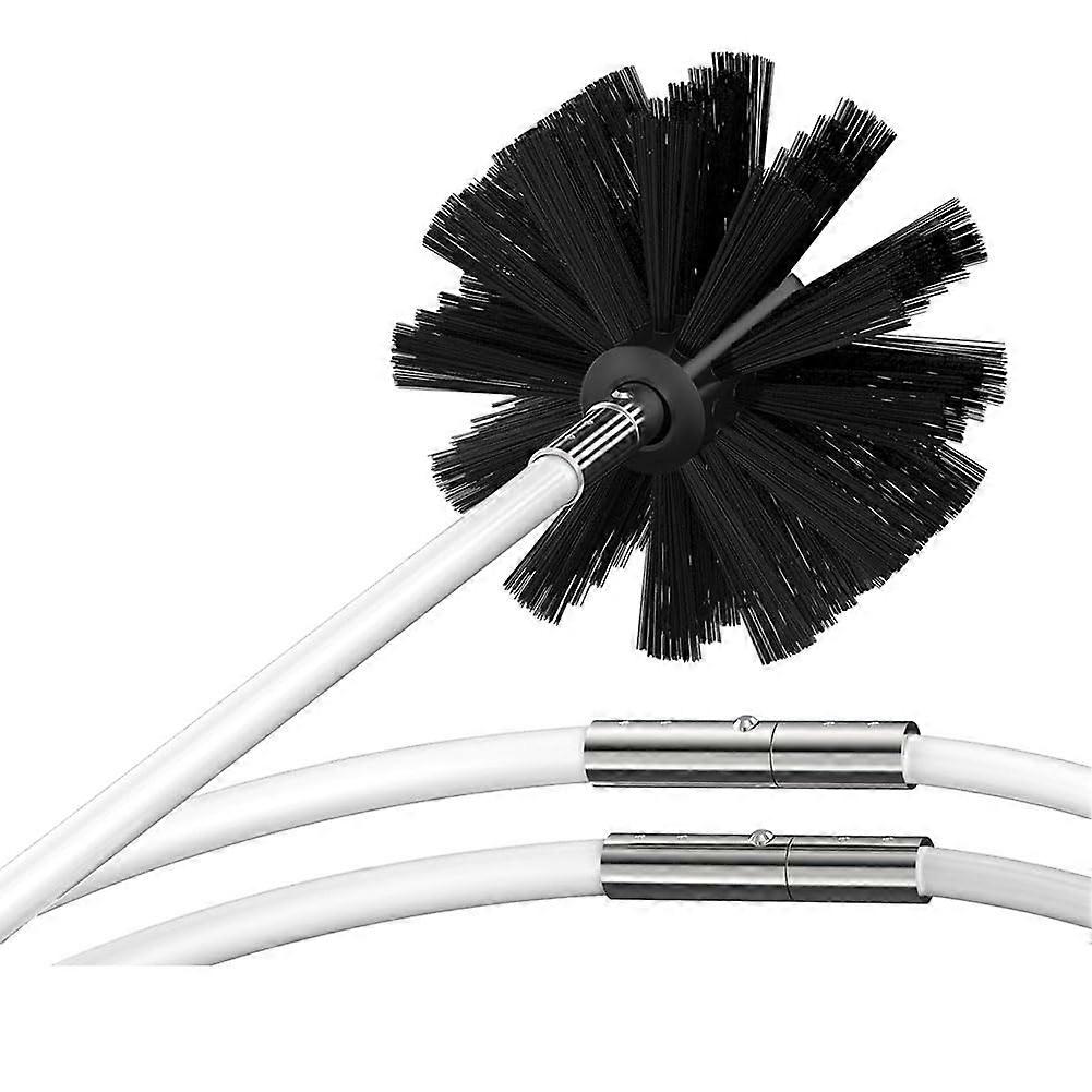 30foot dryer vent cleaning kit with drill attachment and drill connector, flexible brush