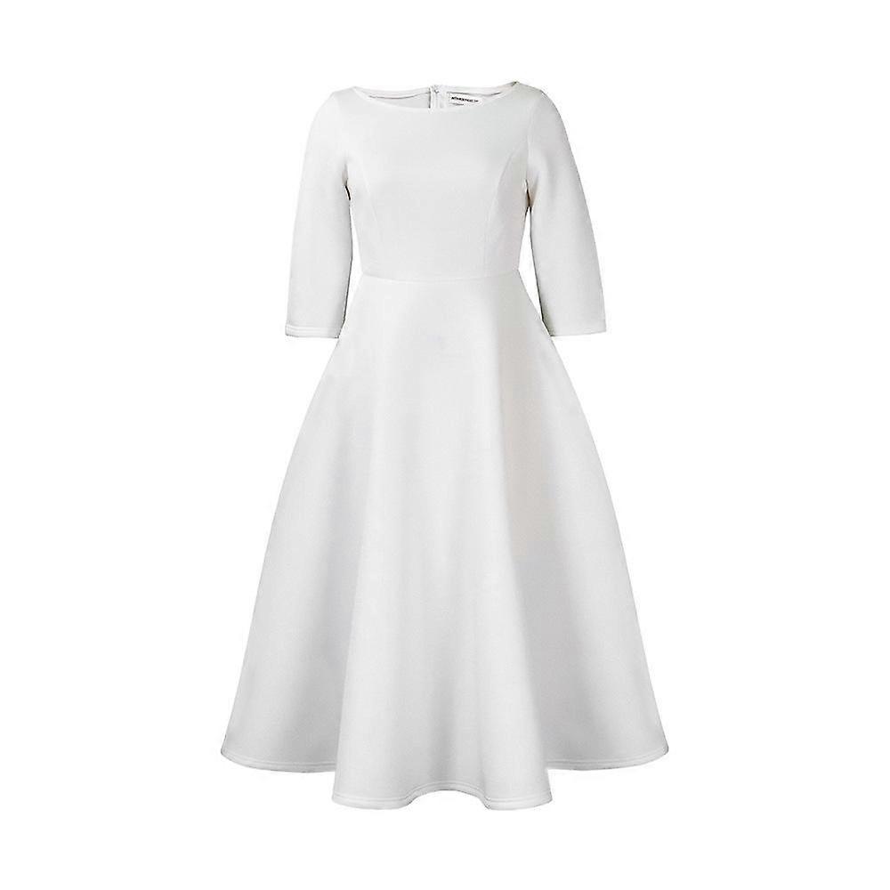 Plus Size Spring and Summer Women's Dress Solid Color Swing Skirt Temperament Evening Dresses Dresses