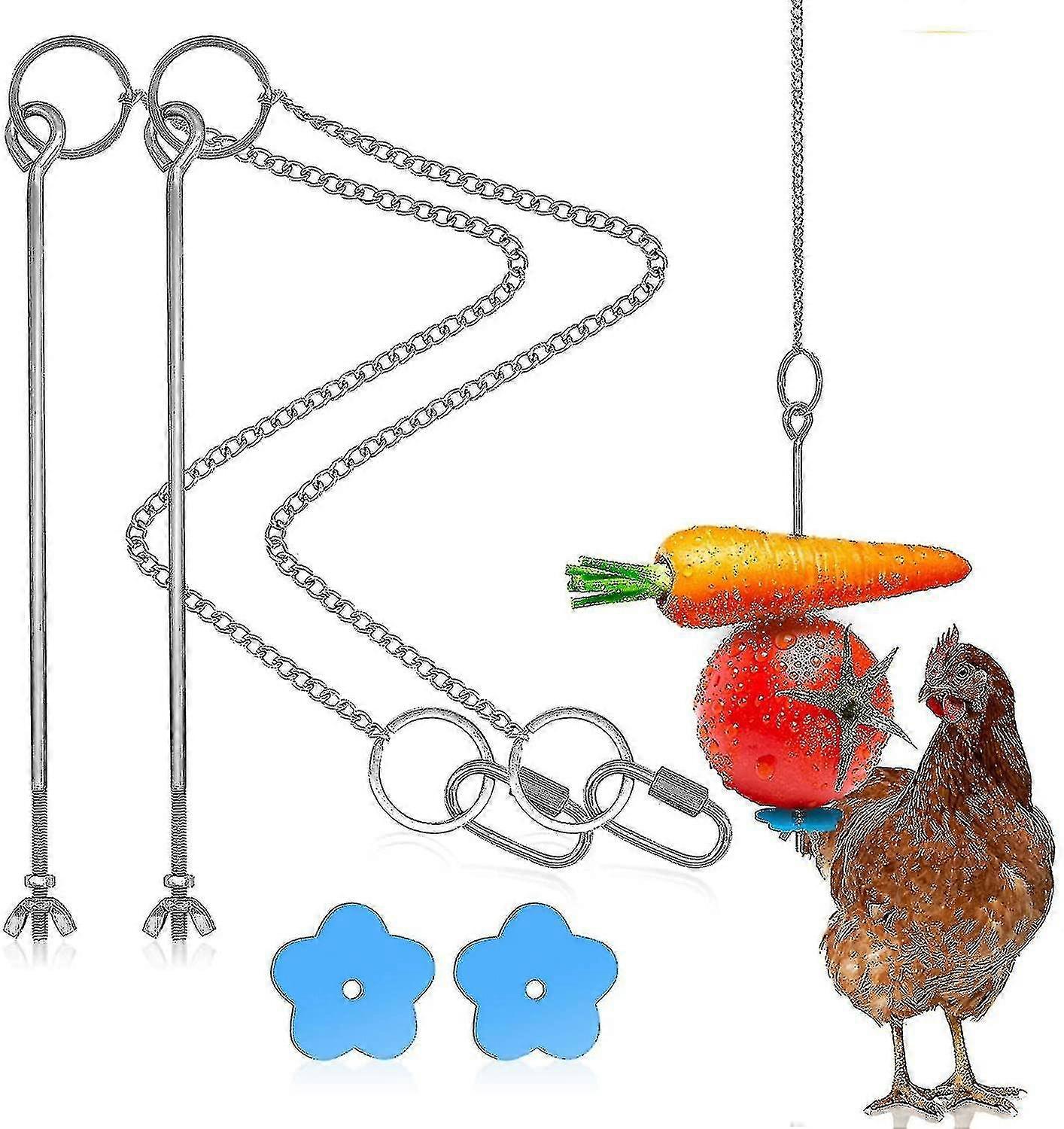 Hanging Feeder Fruit Feeder Poultry Hook Feeding Tool Bird Cage Accessories - 2 PiecesSZRH A-S