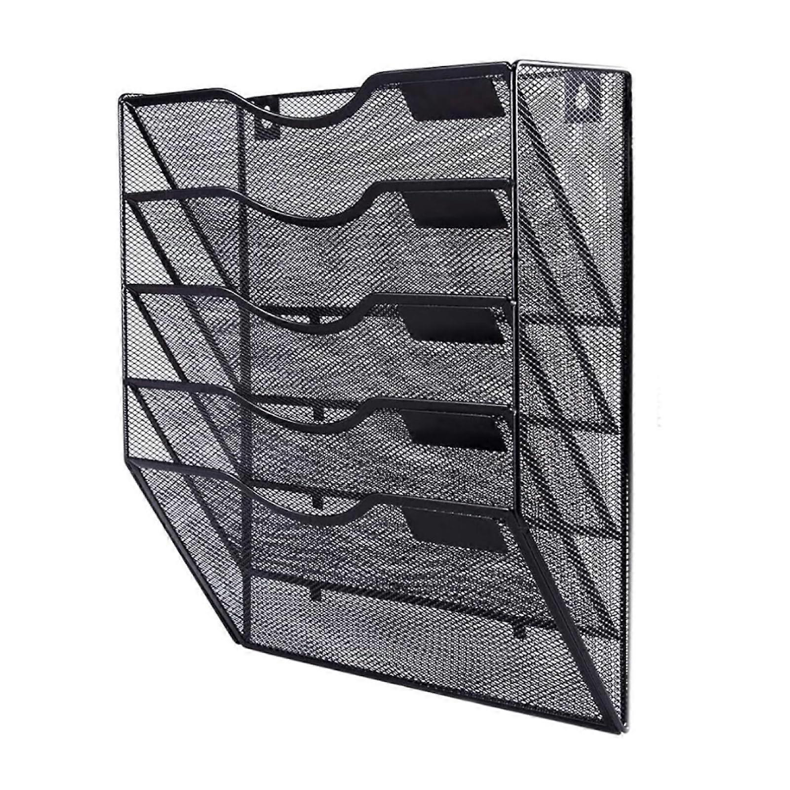 Stabiler Schreibtisch-Aktenordner, Vertikaler Metall-Aktenordner für Papiermanagement, Schulschreibtisch Zubehör, Stilvolles Design