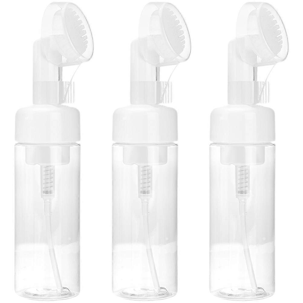 Soft Bottle Brush 3Pcs Empty Facial Foaming Bottle Brush Head Great For Bathroom Accessories Transparent Design For Foaming Dispensing