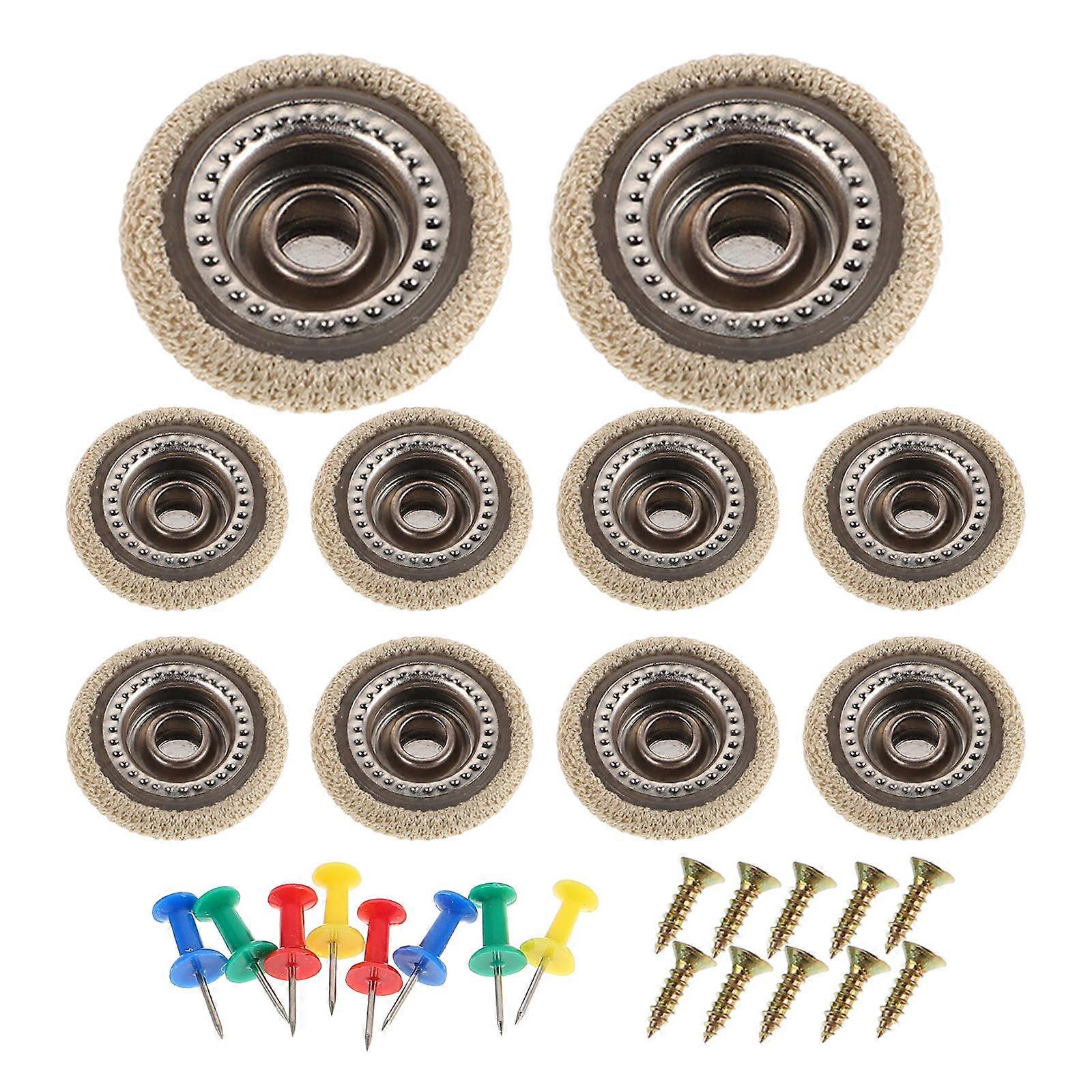 WORGEOUS 10Pcs Car Roof Headliner Fixing Kit Auto Snap Rivets Retainer for Interior Ceiling Repair with Installation Tool Grey