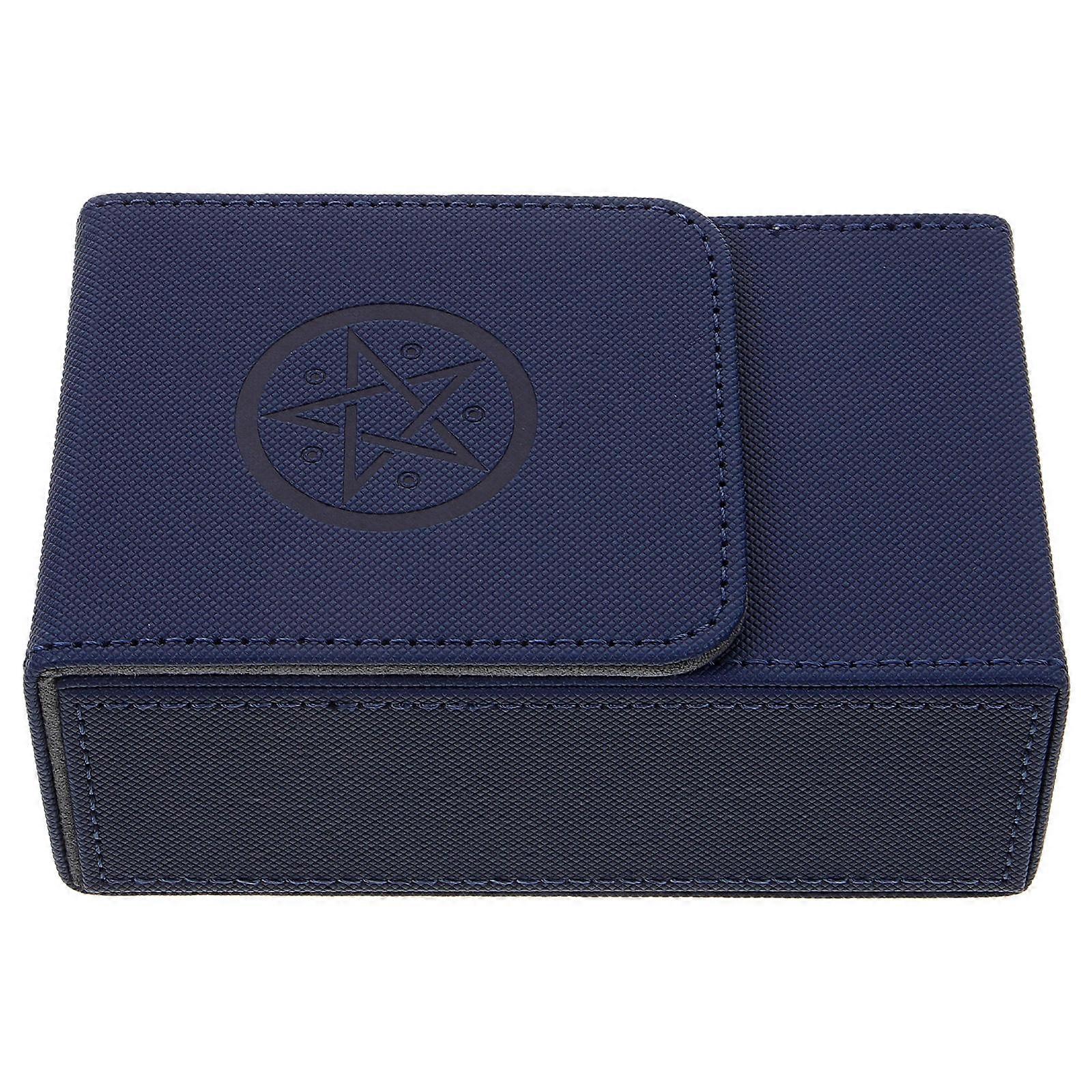 Blue Tarot Card Storage Box with Sealed Lid for Organized Storage and Protection Small and