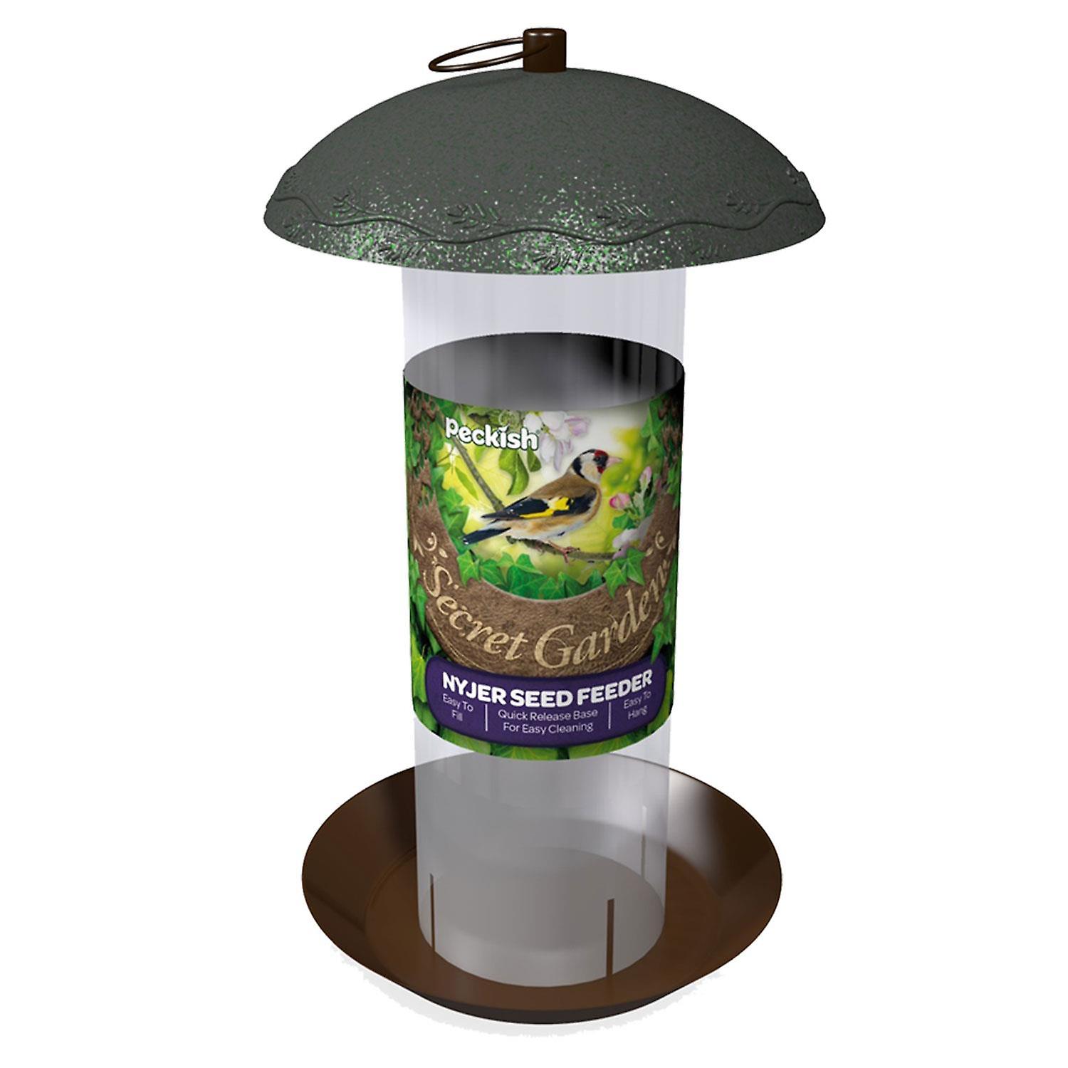 Peckish Secret Garden Nyjer Bird Feeder Circular Perch Quick Release Base