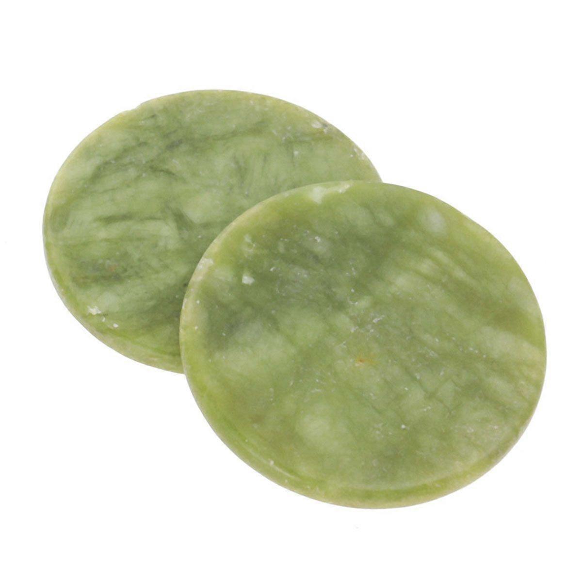 2pcs Jade Stones Eyelash Extension Glue Pallet Holder Round Pallet Pad
