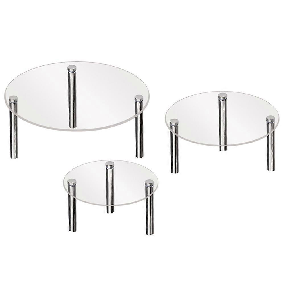 Transparent Acrylic Cake Stand for Displaying Desserts at Parties and Celebrations Elegant and 3Pcs
