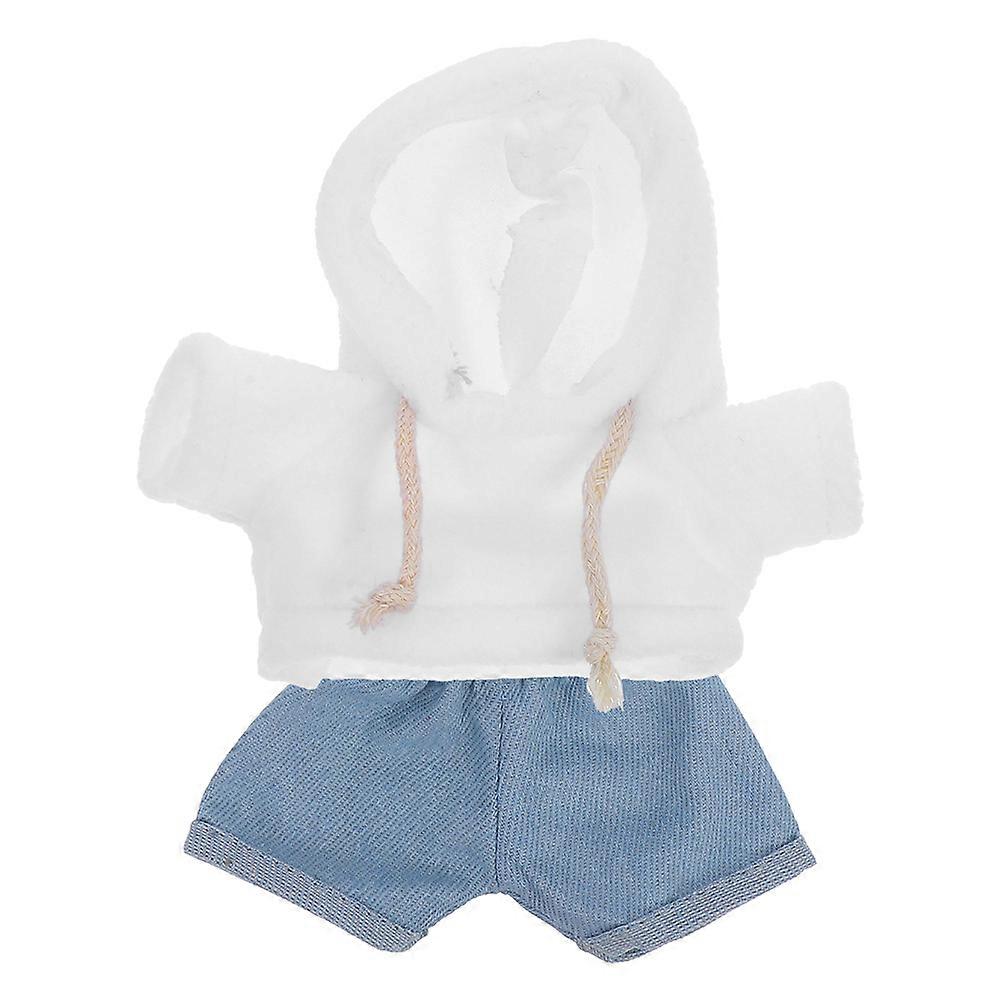 Plush Doll Clothes Set Bear Hoodie and Pants Outfit for Soft Seasonal Doll Accessories, Easy Wear Apparel for Year Round Play