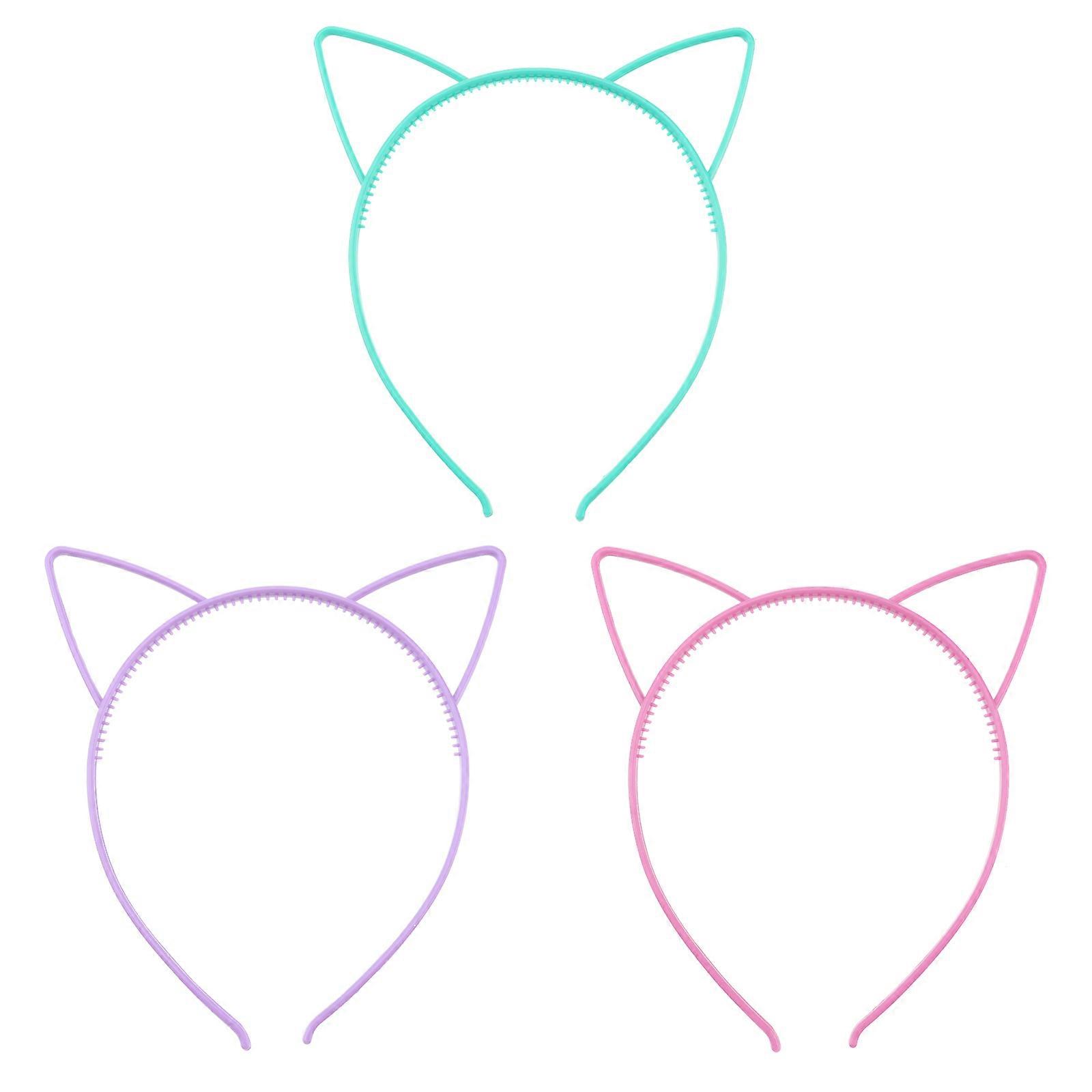 Cat Ear Hair Bands 9Pcs Assorted Color Versatile Party Use for Decoration