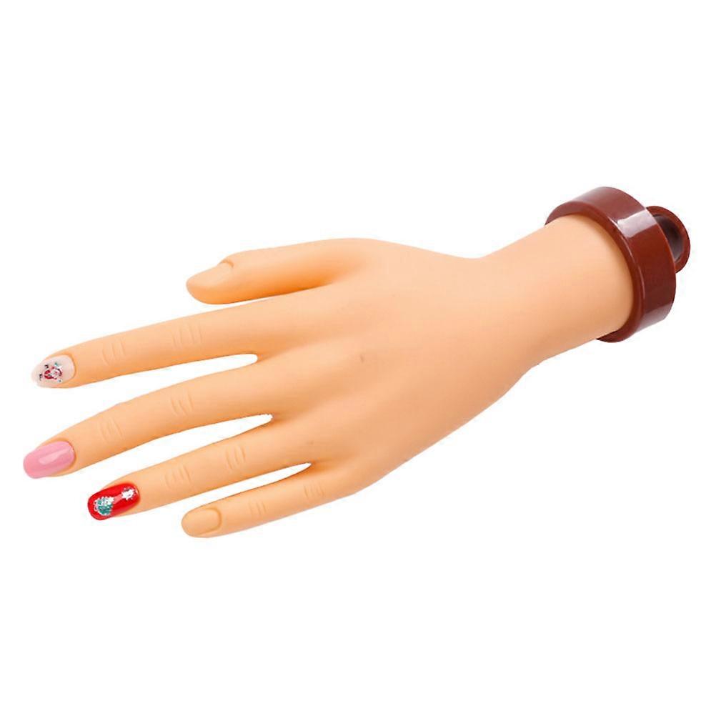 Lightweight PVC Manicure Hand Model for Nail Art Training – Practice Tool for Beginners & Salon Artists, Portable Nail Display Supply
