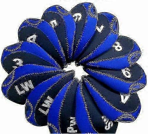 Protective golf head covers 12pcs neoprene iron set