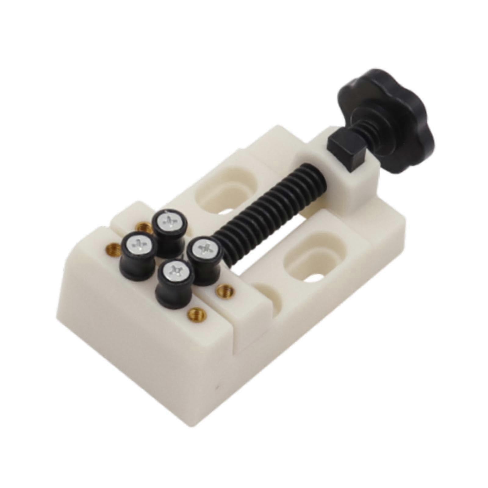 Mini Drill Press Vise Clamp - Portable Metal Processing Tool for Walnut Core - Adjustable Flat Clamp Design