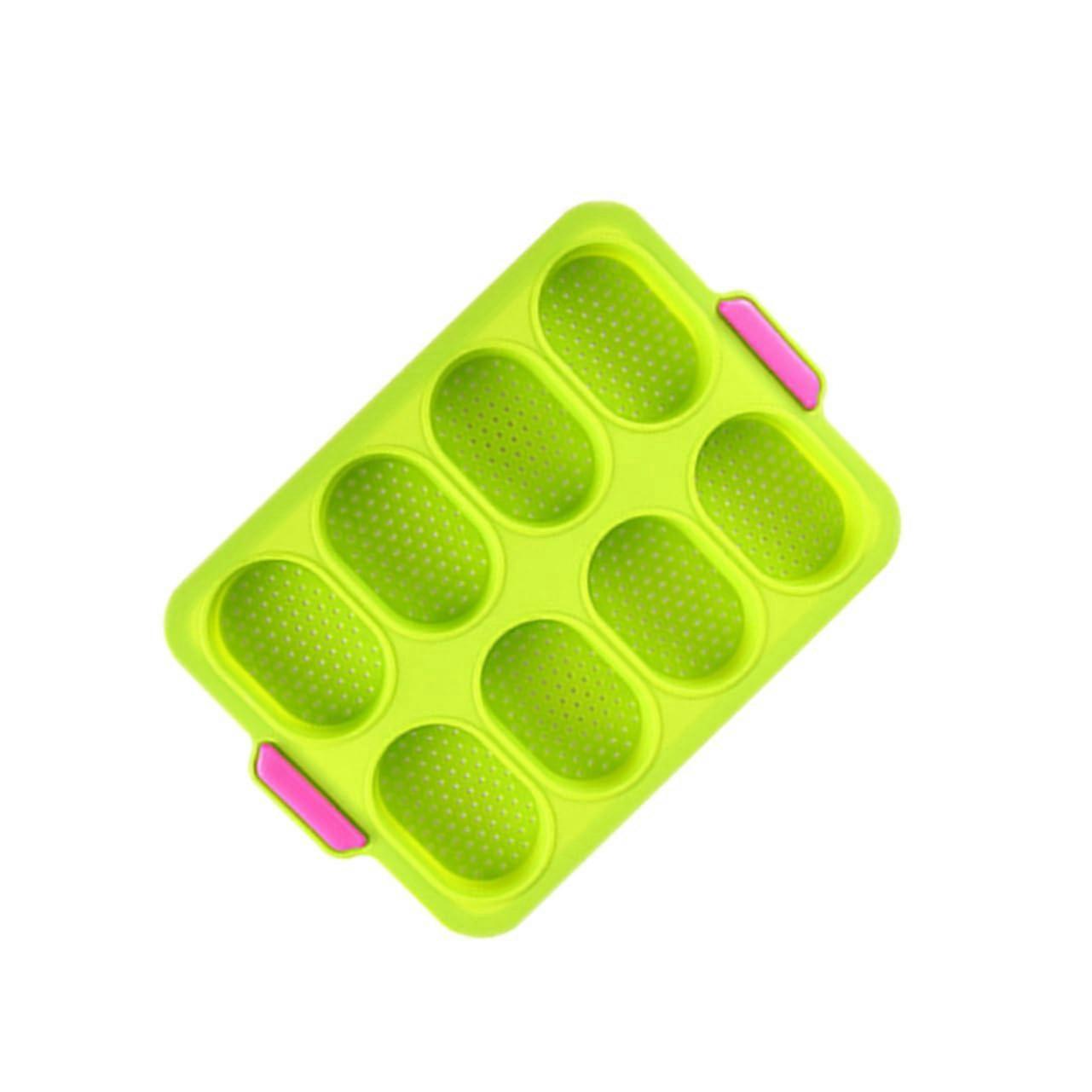 Silicone Baking Molds Set of 2 - Green Macaron, Pancake, and Muffin Cups for Oven and Microwave Use